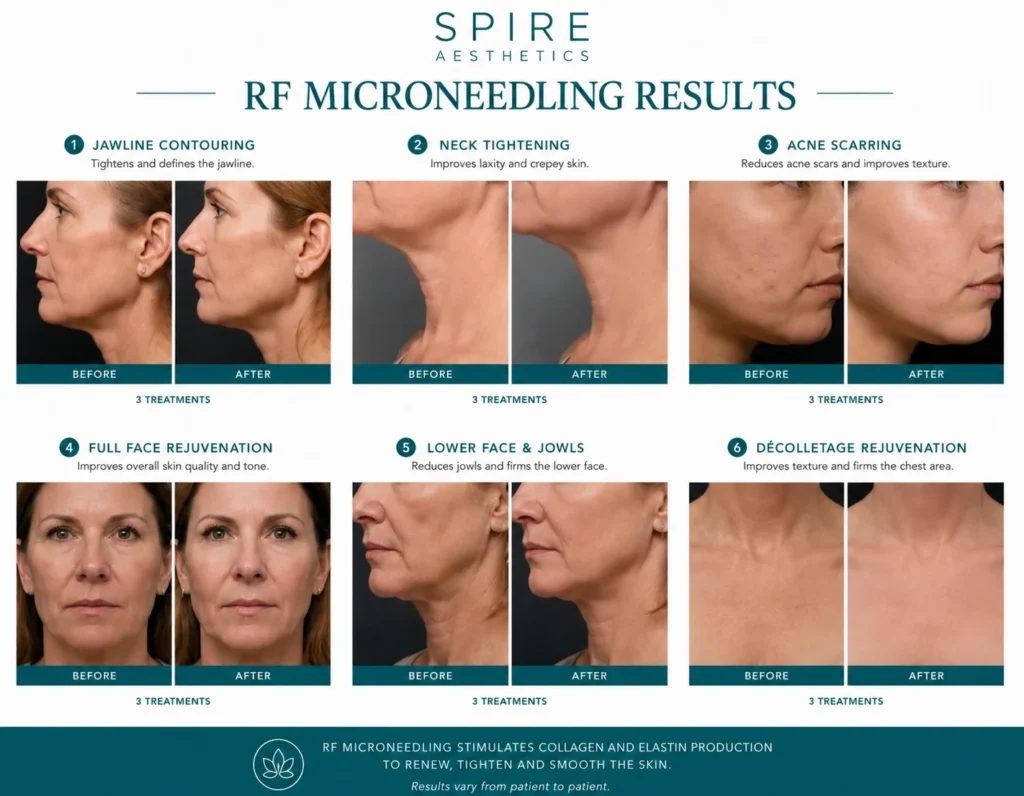 RF Microneedling Skin tightening Enfield results