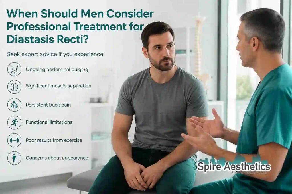 When Should Men Consider Professional Treatment for Diastasis Recti Enfield?